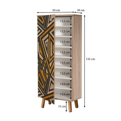 Soho Megapap shoe rack - cabinet made of melamine color sonoma 50x38x135cm.