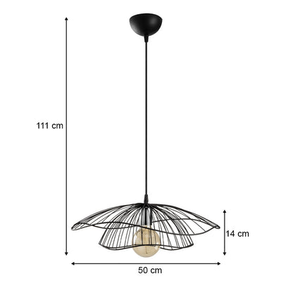 Φωτιστικό οροφής Yildo Megapap E27 μεταλλικό μονόφωτο χρώμα μαύρο Φ50x111εκ. - Hippiehome.gr