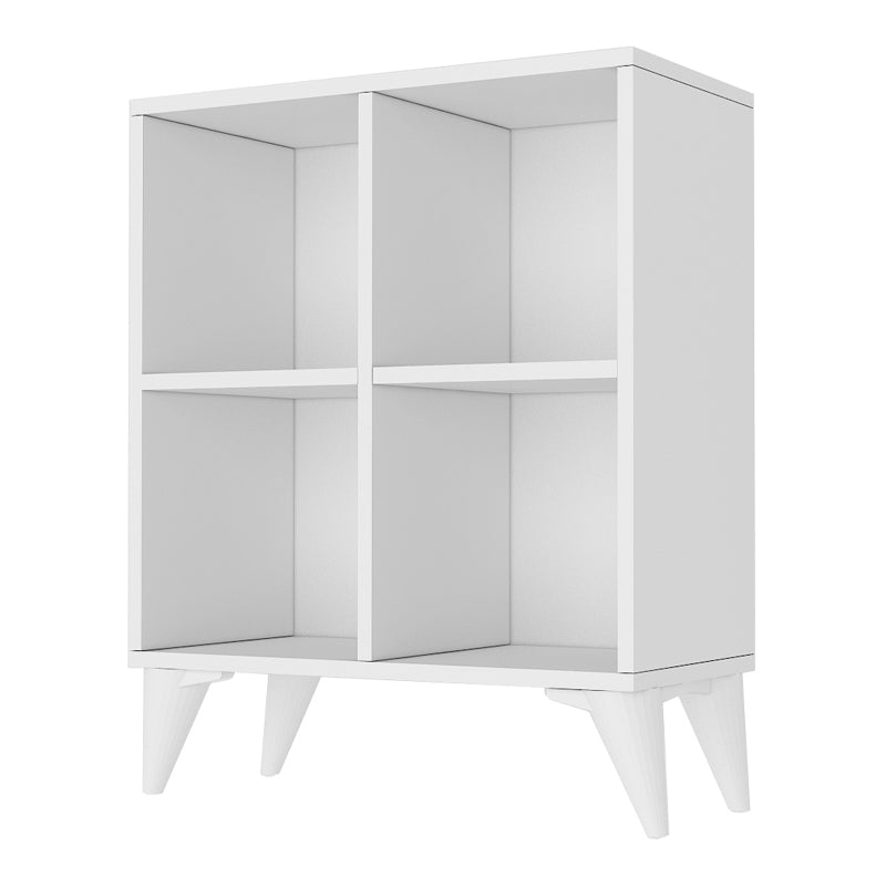 Console - Bookcase Oliver Megapap color white 65.4x30x80.4cm.