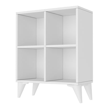 Console - Bookcase Oliver Megapap color white 65.4x30x80.4cm.