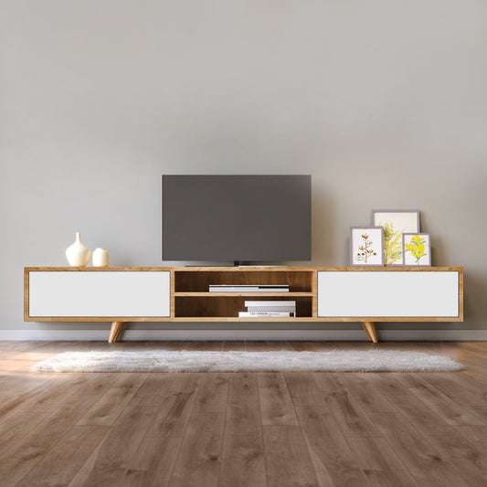 TV cabinet Serine Megapap color sapphire oak - white 170x37x45cm.