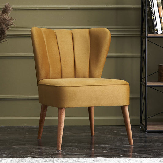 Καρέκλα Layla Megapap υφασμάτινη χρώμα χρυσό 64x59x84εκ. - Hippie Home 