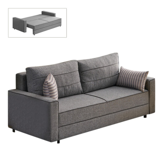 Καναπές - κρεβάτι Ece Megapap τριθέσιος υφασμάτινος χρώμα γκρι 215x90x88εκ. - Hippie Home 