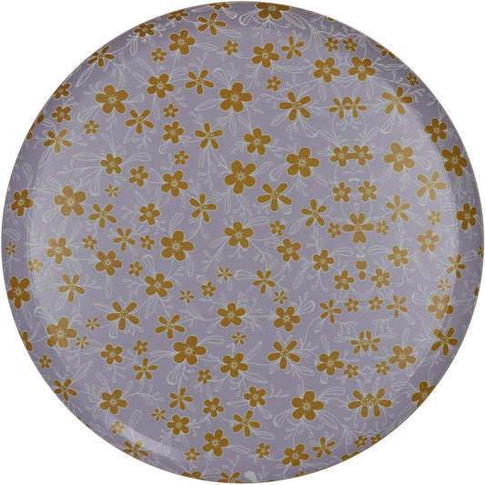 Δίσκος Λουλούδια Πολύχρωμο Μέταλλο 33x33x1.8cm - Hippie Home 