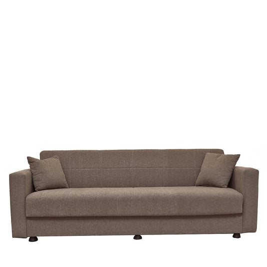 Καναπές Κρεβάτι AMETHYST Τριθέσιος Cappuccino 214x78x78cm - Hippie Home 