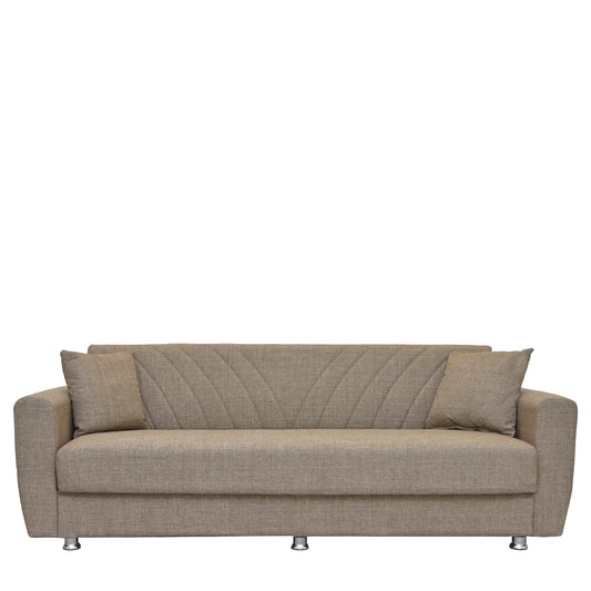 Καναπές Κρεβάτι Τριθέσιος JUAN Καφέ 214x82x80cm - Hippie Home 