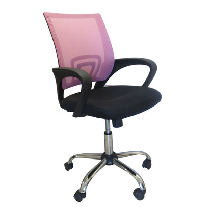 Καρέκλα Γραφείου ΑΛΚΥΟΝΗ Μαύρο/Ροζ 57x57x86-96cm - Hippie Home 