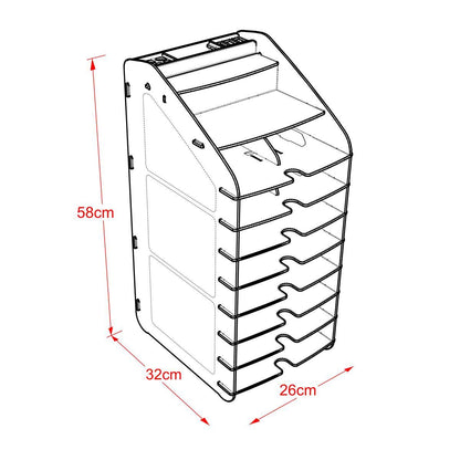 Θήκη Οργάνωσης Εγγράφων TOWER Λευκό Μελαμίνη 58x32x26cm - Hippie Home 