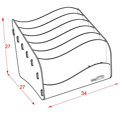 Θήκη Οργάνωσης Εγγράφων WAVY Λευκό Μελαμίνη 34x27x27cm - Hippie Home 