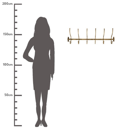 Κρεμάστρα Τοίχου Χρυσό Μέταλλο 76.5x8.5x24cm - Hippie Home 