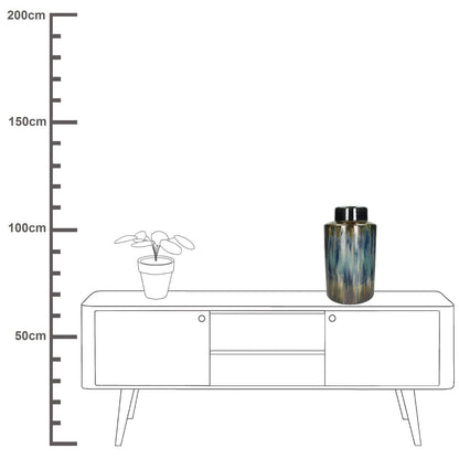 Βάζο Μπλε Κεραμικό 27.5x27.5x48cm - Hippie Home 