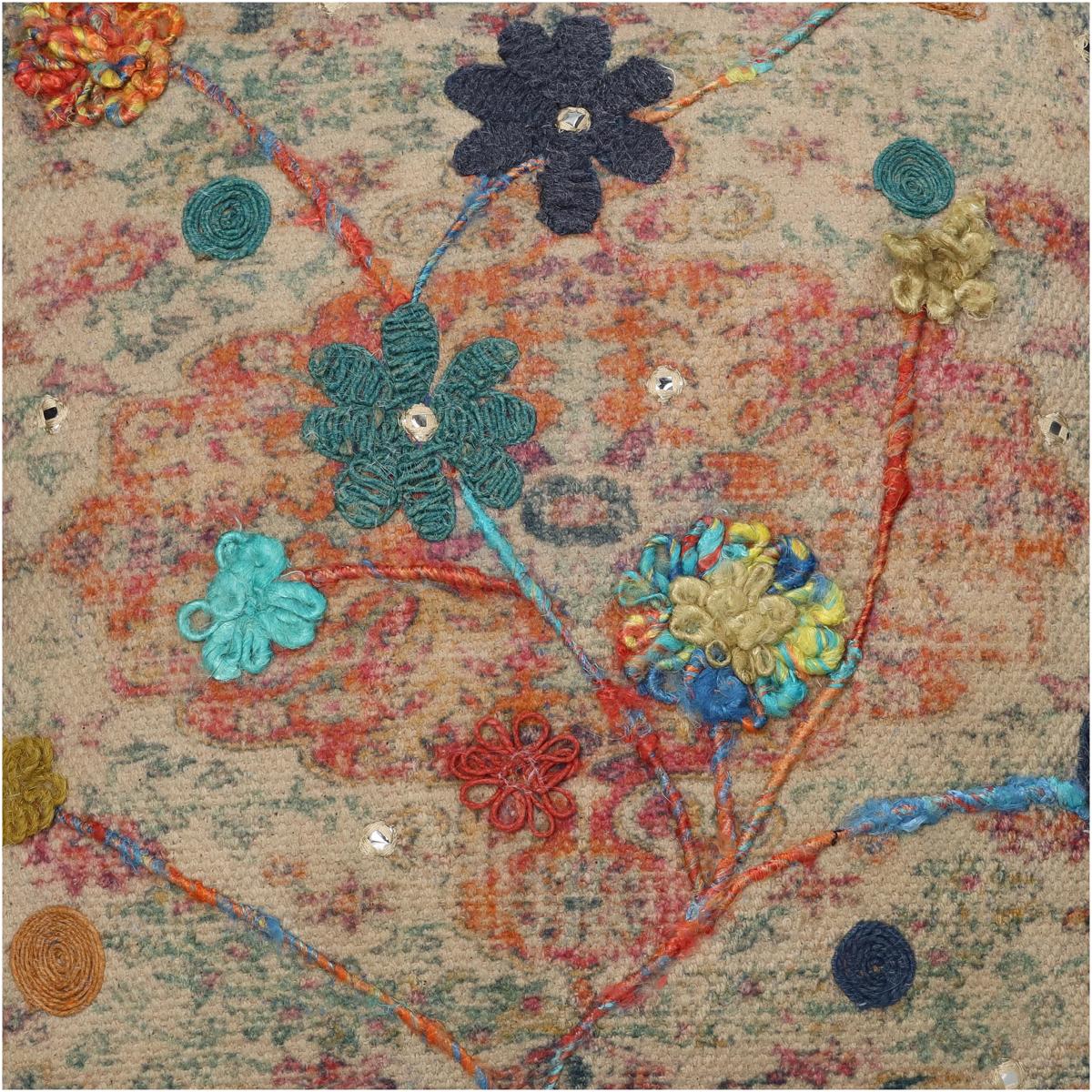 Μαξιλάρι Vintage Πολύχρωμο Βαμβακερό 45x45cm - Hippie Home 